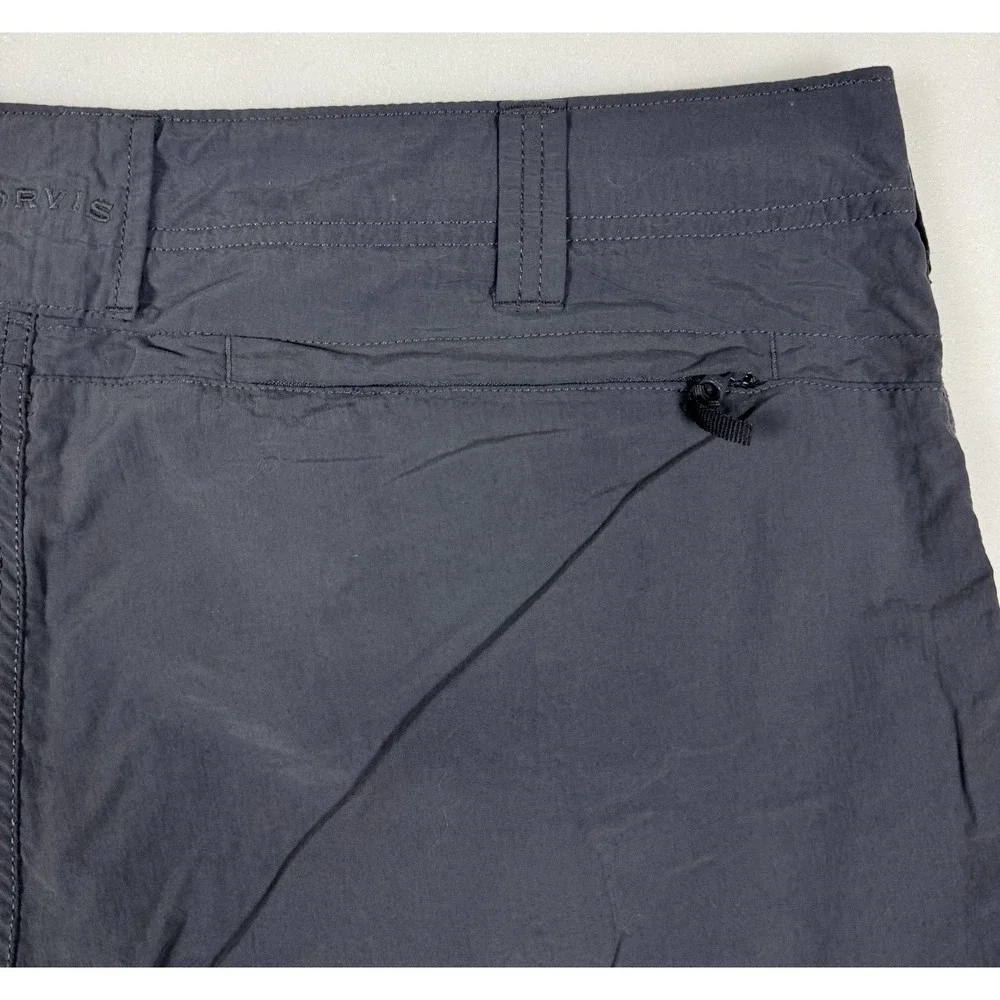 Orvis Mens 38 Gray Cargo Pockets Outdoor Hiking Shorts 100% Nylon 137013